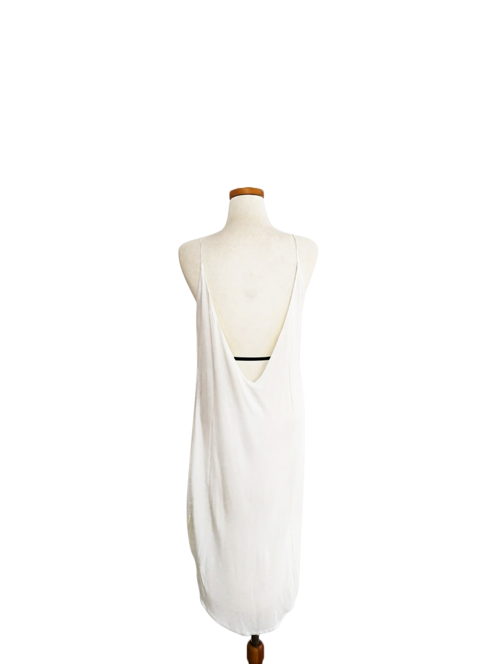 Monroe Low-Back Draped Bamboo Midi Dress